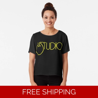 Le Studio Chiffon Top Yellow Logo Le Studio Chiffon Top Yellow Logo